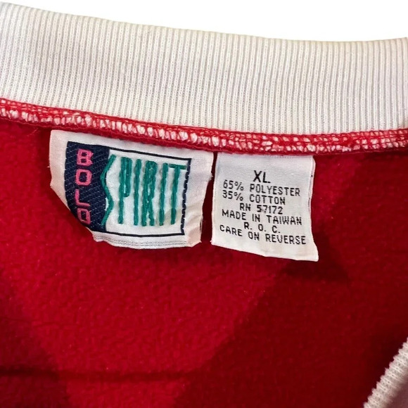 Bold Spirit 90s Christmas Sweater Size XL Embroidered Angel Santa Tree Metallic - Picture 6 of 6